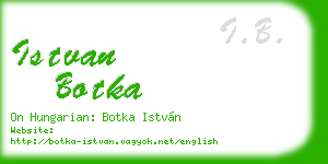 istvan botka business card